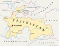 Tajikistan Political Map