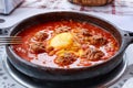 Tajine in Morocco. One of the famous types of Moroccan national cuisine Royalty Free Stock Photo