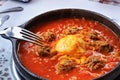 Tajine in Morocco. One of the famous types of Moroccan national cuisine Royalty Free Stock Photo