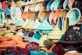 Tajines in the market, Marrakesh,Morocco Royalty Free Stock Photo