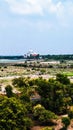 The tajmahal on the bank of river yamuna,