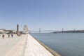 Tajo Estuary in Lisbon from the monument to the discoverers, Portugal, Europe Royalty Free Stock Photo