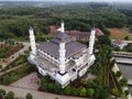 Tajug Gede Cilodong Mosque panorama view Largest Mosque in Purwakarta. Ramadan and Eid Concept and noise cloud when sunset or