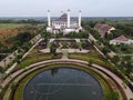 Tajug Gede Cilodong Mosque panorama view Largest Mosque in Purwakarta. Ramadan and Eid Concept and noise cloud when sunset or