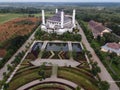 Tajug Gede Cilodong Mosque panorama view Largest Mosque in Purwakarta. Ramadan and Eid Concept and noise cloud when sunset or