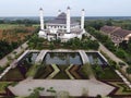 Tajug Gede Cilodong Mosque panorama view Largest Mosque in Purwakarta. Ramadan and Eid Concept and noise cloud when sunset or