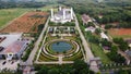 Tajug Gede Cilodong Mosque panorama view Largest Mosque in Purwakarta. Ramadan and Eid Concept and noise cloud when sunset or