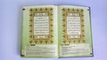 Tajweed Qur'an, with colorful writing, to make it easier to read the Qur'an. The Quran is the holy book of Islam. Royalty Free Stock Photo