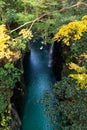 Takachiho Gorge in Japan at autumn Royalty Free Stock Photo