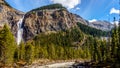 Takakkaw Falls in Yoho National Park in the Rocky Mountains Royalty Free Stock Photo