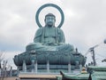 Takaoka daibutsu buddha, Great Buddha statues of Japan. Royalty Free Stock Photo