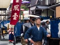 Takayama Autumn Festival parade on town streets