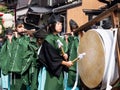 Takayama Autumn Festival parade on town streets