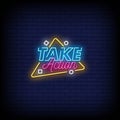 Take Action Neon Signs Style Text Vector Royalty Free Stock Photo
