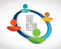 take action people community illustration design