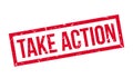 Take action rubber stamp