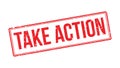 Take action rubber stamp