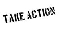 Take action rubber stamp