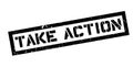 Take action rubber stamp