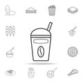 take away coffee cup line icon. Detailed set of fast food icons. Premium quality graphic design. One of the collection icons for w Royalty Free Stock Photo