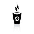Takeaway coffee cup vector icon