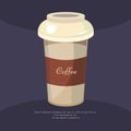 Take away coffee mug poster - cafe poster design