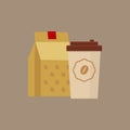 Take Away Coffee Simplified Illustration Royalty Free Stock Photo