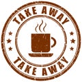 Take away coffee stamp