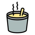 Take away hot soup icon vector flat Royalty Free Stock Photo