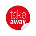 Take away label tag sign Royalty Free Stock Photo