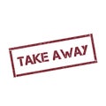 Take away rectangular stamp. Royalty Free Stock Photo