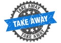 take away round grunge stamp. take away Royalty Free Stock Photo