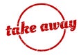 take away sign. take away round vintage stamp. Royalty Free Stock Photo
