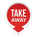 Take Away sign vector label arrow Royalty Free Stock Photo