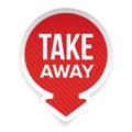 Take Away sign vector label arrow Royalty Free Stock Photo