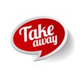 Take away sticker label