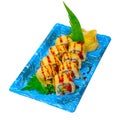 Take away sushi express on plastic tray Royalty Free Stock Photo
