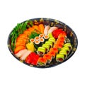 Take away sushi express on plastic tray Royalty Free Stock Photo