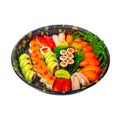 Take away sushi express on plastic tray Royalty Free Stock Photo