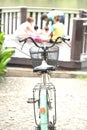 Take the bike to clear want give background Image person bei