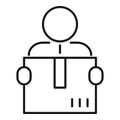 Take box relocation icon, outline style