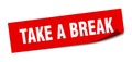 take a break sticker. Royalty Free Stock Photo