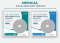 We Take Care of your Good Health poster, Medical Social Media Post and Flyer Template, Modern Health care Social Media Template