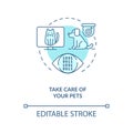 Take care of your pets concept icon