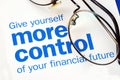 Take control of your financial future Royalty Free Stock Photo