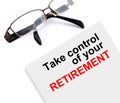 Take control of your retirement Royalty Free Stock Photo