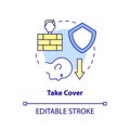 Take cover concept icon