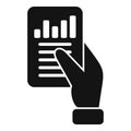 Take data paper icon simple vector. Record keeping