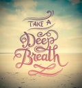 Take a deep breath vector