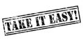 Take it easy! black stamp Royalty Free Stock Photo
